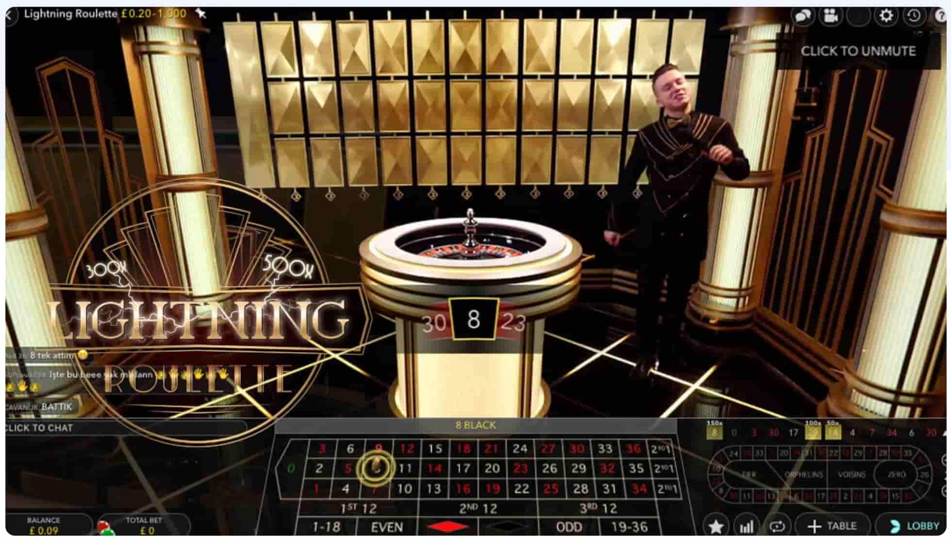 Jeu Lightning Roulette Pour De L'argent Réel